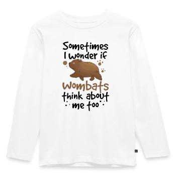 Wombats denken an mich Australien Beuteltier - Kinder Premium Bio Langarmshirt - Weiß - Vorne - AI Model Kid Female (0cm)