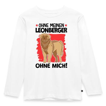 Ohne meinen Leonberger ohne mich - Kinder Premium Bio Langarmshirt - Weiß - Vorne - AI Model Kid Female (0cm)