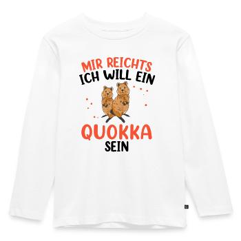 Will ein Quokka sein Australien Beuteltier - Kinder Premium Bio Langarmshirt - Weiß - Vorne - AI Model Kid Female (0cm)