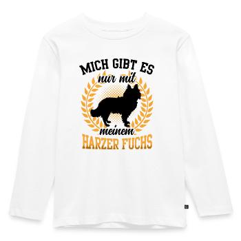 Nur mit Harzer Fuchs altdeutscher Hütefuchs - Kinder Premium Bio Langarmshirt - Weiß - Vorne - AI Model Kid Female (0cm)