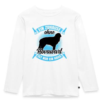 Ohne Hovawart nur ein Haus derber Bauernhund - Kinder Premium Bio Langarmshirt - Weiß - Vorne - AI Model Kid Female (0cm)