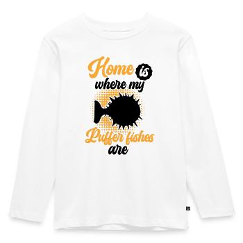 Puffer fish is my home Giant puffer fish - Kids' Premium Longsleeve Shirt - white - Front - AI Model Kid Female (0cm)