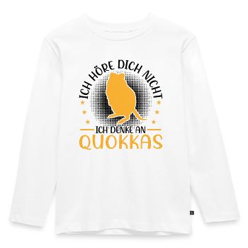 Ich denke an Quokka Beuteltier Quokka - Kinder Premium Bio Langarmshirt - Weiß - Vorne - AI Model Kid Female (0cm)