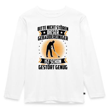 Building cleaner is already Window cleaner - Kids' Premium Longsleeve Shirt - white - Front - AI Model Kid Female (0cm)