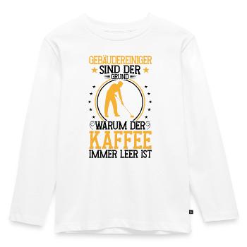 Building cleaners are the reason: window cleaners - Kids' Premium Longsleeve Shirt - white - Front - AI Model Kid Female (0cm)