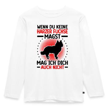 Harz fox doesn't like you Old German herding dog - Kids' Premium Longsleeve Shirt - white - Front - AI Model Kid Female (0cm)