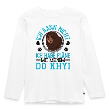 Plans with Do Khyi Tibetan Mastiff Tibetan Mastiff - Kids' Premium Longsleeve Shirt - white - Front - AI Model Kid Female (0cm)