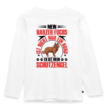 Harz Fox Protects Me Old German Herding Dog - Kids' Premium Longsleeve Shirt - white - Front - AI Model Kid Female (0cm)