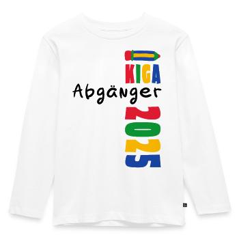 Kindergarten Abgänger 2025 - Abschied KIGA - Kinder Premium Bio Langarmshirt - Weiß - Vorne - AI Model Kid Female (0cm)