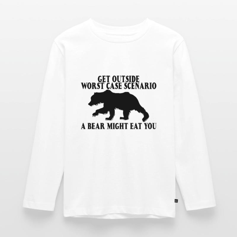 Get Outside, Worst Case Scenario, A Bear Eats You9 Kids' Premium Longsleeve Shirt
