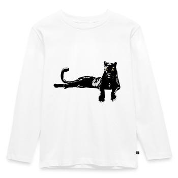 Panther Big Cat Predator - Chill - T-shirt manches longues Premium Enfant - blanc - Devant - AI Model Kid Female (0cm)