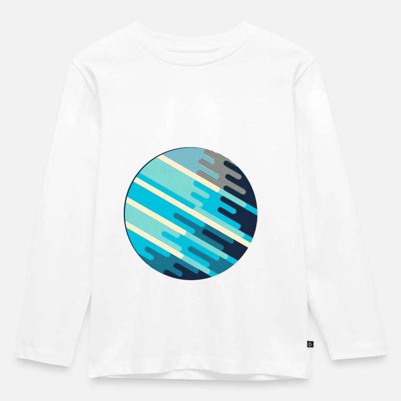 Planet - Kinder Premium Bio Langarmshirt - Weiß