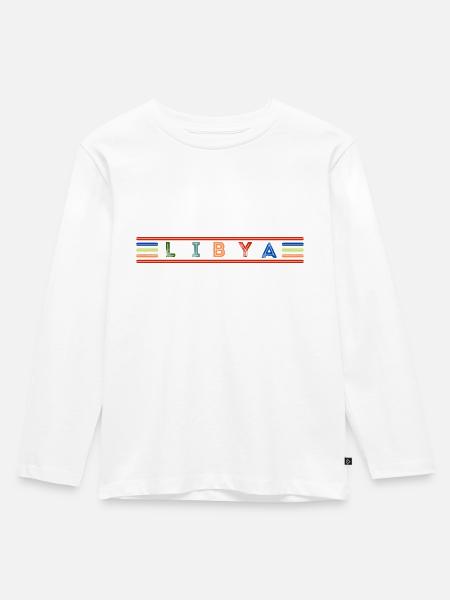 LIBYEN - Kinder Premium Bio Langarmshirt - Weiß