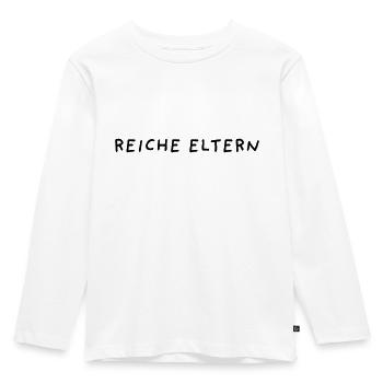 Reiche Eltern - Kinder Premium Bio Langarmshirt - Weiß - Vorne - AI Model Kid Female (0cm)
