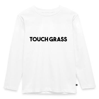 TOUCHER L’HERBE - T-shirt manches longues Premium Enfant - blanc - Devant - AI Model Kid Female (0cm)
