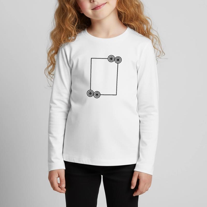 Elongated black frame Basic text Kids' Premium Longsleeve Shirt