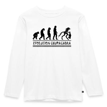 Cryptozoologists Chupacabra Creatures Evolution - Kids' Premium Longsleeve Shirt - white - Front - AI Model Kid Female (0cm)