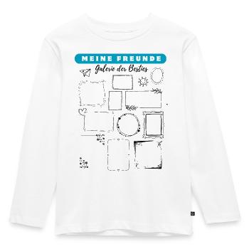 Meine Freunde Freundegalerie auf Shirt zum Bemalen - Kinder Premium Bio Langarmshirt - Weiß - Vorne - AI Model Kid Female (0cm)