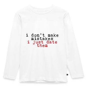 Je ne fais pas d’erreurs, je les sors juste 2 - T-shirt manches longues Premium Enfant - blanc - Devant - AI Model Kid Female (0cm)