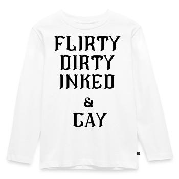 Texte lesbien coquin - T-shirt manches longues Premium Enfant - blanc - Devant - AI Model Kid Female (0cm)
