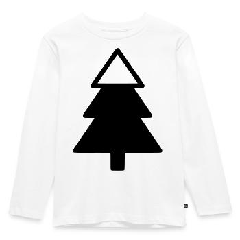 Fir Tree Forest Silhouette - Kids' Premium Longsleeve Shirt - white - Front - AI Model Kid Female (0cm)