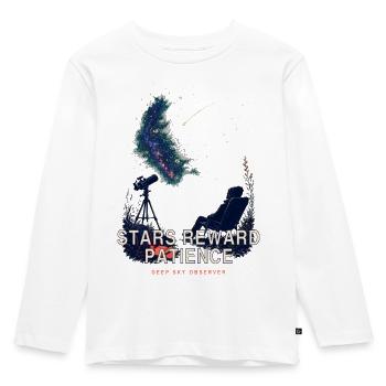 Stars Reward Patience - Kids' Premium Longsleeve Shirt - white - Front - AI Model Kid Female (0cm)