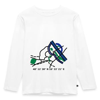 Vienna Vienna city map - Kids' Premium Longsleeve Shirt - white - Front - AI Model Kid Female (0cm)