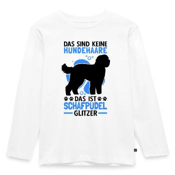 Das ist Schafpudel Glitzer altdeutscher Hütepudel - Kinder Premium Bio Langarmshirt - Weiß - Vorne - AI Model Kid Female (0cm)