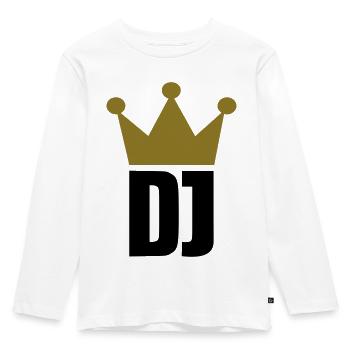 DJ - Kinder Premium Bio Langarmshirt - Weiß - Vorne - AI Model Kid Female (0cm)
