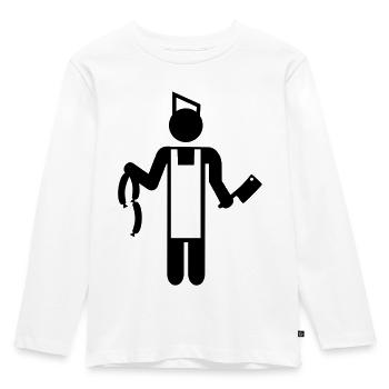 Fleischer - Kinder Premium Bio Langarmshirt - Weiß - Vorne - AI Model Kid Female (0cm)