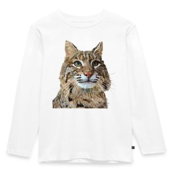 Luchs - Kinder Premium Bio Langarmshirt - Weiß - Vorne - AI Model Kid Female (0cm)