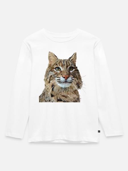 Luchs - Kinder Premium Bio Langarmshirt - Weiß