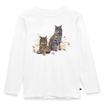 Luchs - Kinder Premium Bio Langarmshirt - Weiß - Vorne - AI Model Kid Female (0cm)