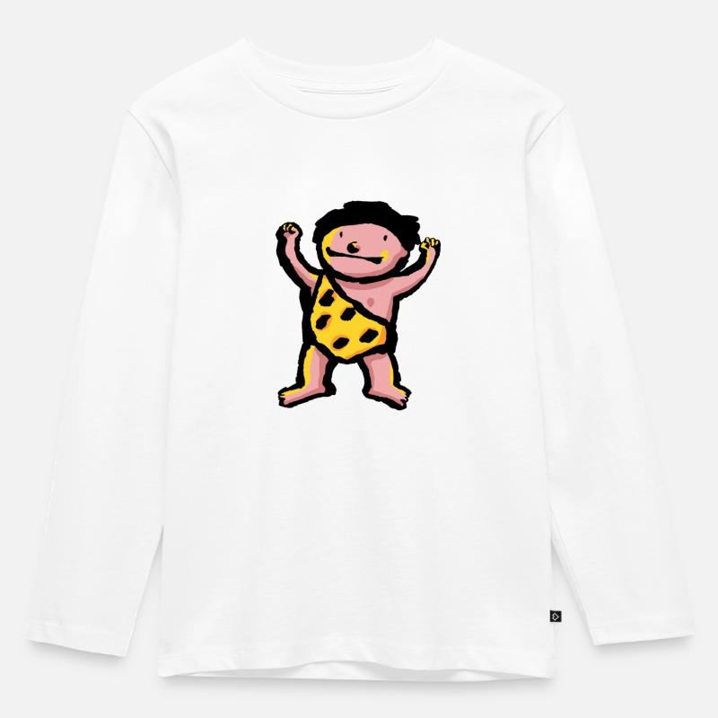 Ich bin es, der stärkste! - Kinder Premium Bio Langarmshirt - Weiß