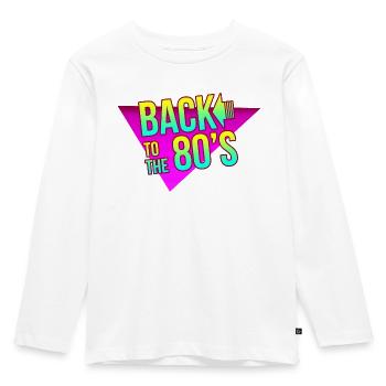 80s 80s gift - Kids' Premium Longsleeve Shirt - white - Front - AI Model Kid Female (0cm)