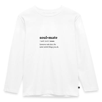 Soulmate (Seelenverwandter) Clean Edition - Kids' Premium Longsleeve Shirt - white - Front - AI Model Kid Female (0cm)