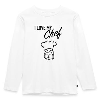 Chef - T-shirt manches longues Premium Enfant - blanc - Devant - AI Model Kid Female (0cm)