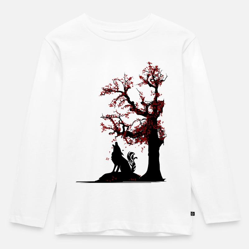 Bogen-in-Leben - Kinder Premium Bio Langarmshirt - Weiß