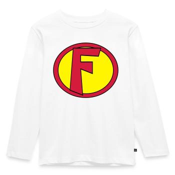 Super, Superheld, Superheldin, Hero, F - Kids' Premium Longsleeve Shirt - white - Front - AI Model Kid Female (0cm)