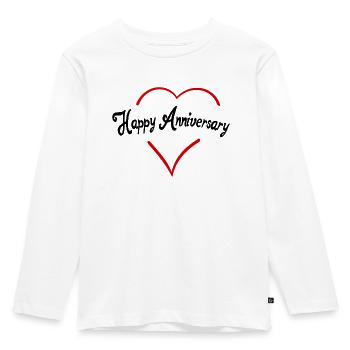 Happy anniversary - Kids' Premium Longsleeve Shirt - white - Front - AI Model Kid Female (0cm)