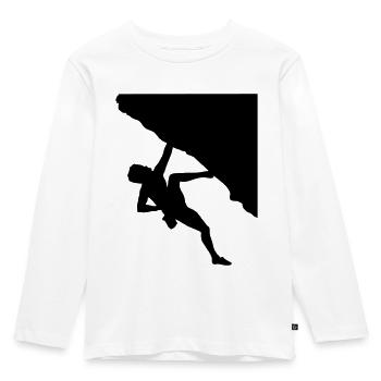 Kletterer, Klettern - Kinder Premium Bio Langarmshirt - Weiß - Vorne - AI Model Kid Female (0cm)