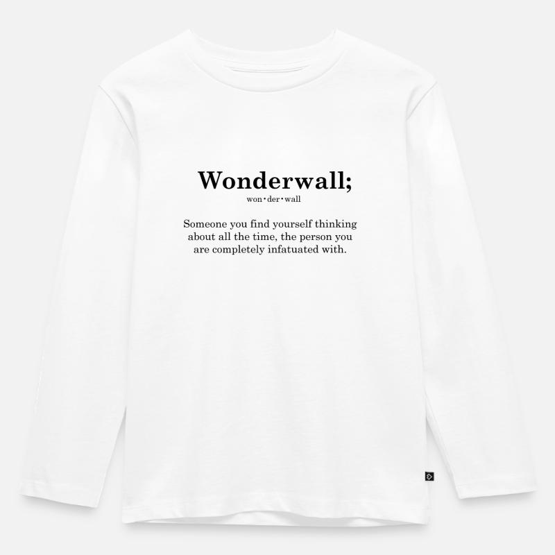 Wonderwall - Kinder Premium Bio Langarmshirt - Weiß