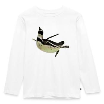 Penguin - Kids' Premium Longsleeve Shirt - white - Front - AI Model Kid Female (0cm)