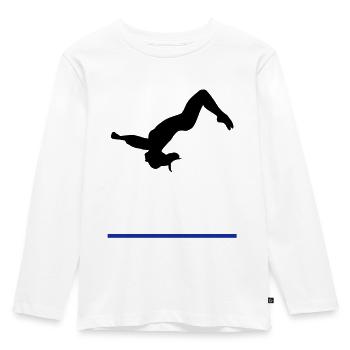 Gymnast, Gymnastics, Backflip - Kids' Premium Longsleeve Shirt - white - Front - AI Model Kid Female (0cm)