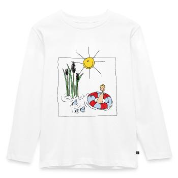 Plaisir de baignade - T-shirt manches longues Premium Enfant - blanc - Devant - AI Model Kid Female (0cm)