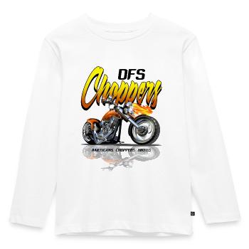 Dfs Choppers - moto - T-shirt manches longues Premium Enfant - blanc - Devant - AI Model Kid Female (0cm)