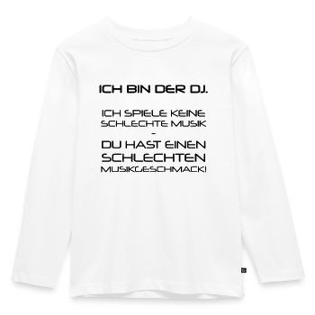 DJ - Kinder Premium Bio Langarmshirt - Weiß - Vorne - AI Model Kid Female (0cm)