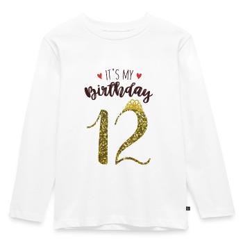 12th birthday girl gift princess - Kids' Premium Longsleeve Shirt - white - Front - AI Model Kid Female (0cm)