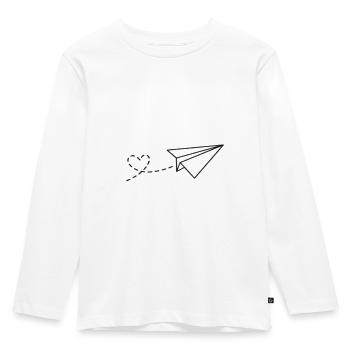 Paper planes - love - Kids' Premium Longsleeve Shirt - white - Front - AI Model Kid Female (0cm)
