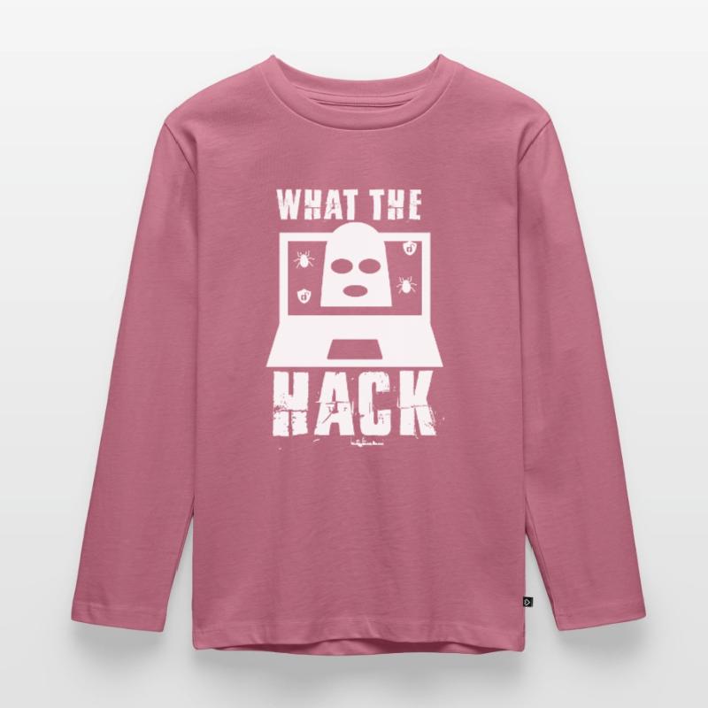 Lustig, was der Hack Hacker oder Computer Geek Geschenk Kinder Premium Bio Langarmshirt